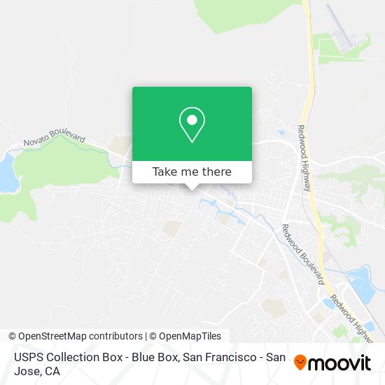 USPS Collection Box - Blue Box map