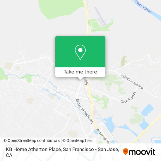 KB Home Atherton Place map