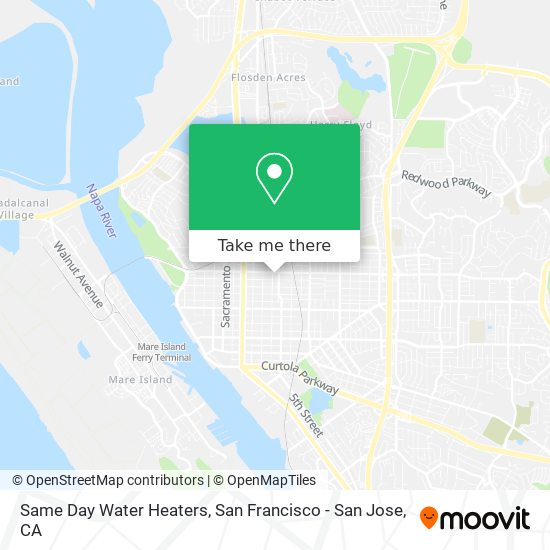 Same Day Water Heaters map