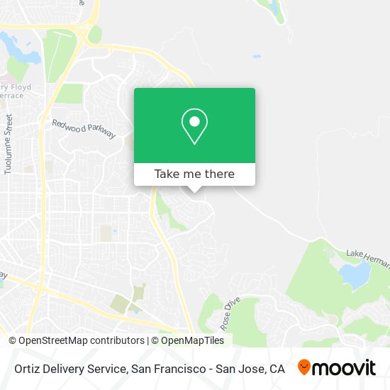 Ortiz Delivery Service map