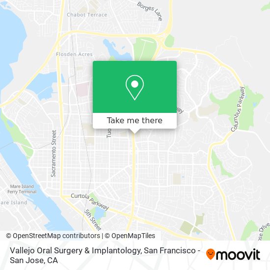 Mapa de Vallejo Oral Surgery & Implantology