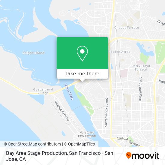 Mapa de Bay Area Stage Production