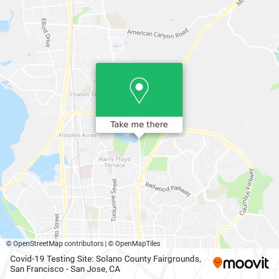 Covid-19 Testing Site: Solano County Fairgrounds map