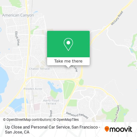 Up Close and Personal Car Service map