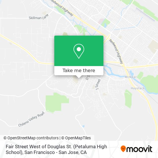 Fair Street West of Douglas St. (Petaluma High School) map