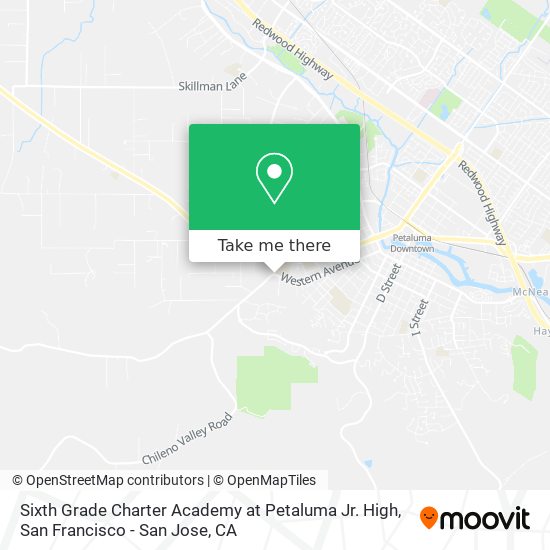 Sixth Grade Charter Academy at Petaluma Jr. High map