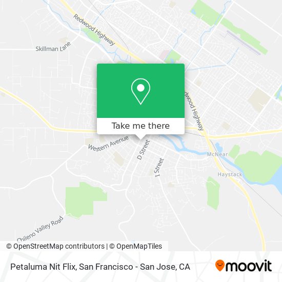 Petaluma Nit Flix map