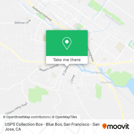 USPS Collection Box - Blue Box map