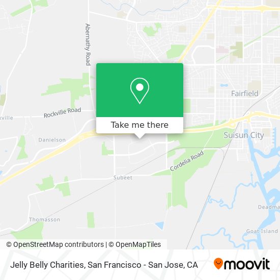 Jelly Belly Charities map