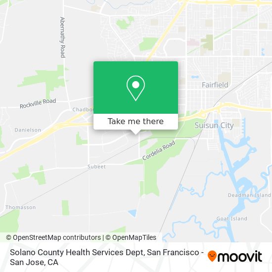 Mapa de Solano County Health Services Dept