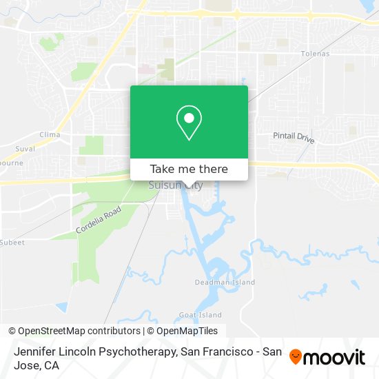 Jennifer Lincoln Psychotherapy map