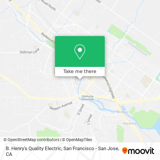 Mapa de B. Henry's Quality Electric