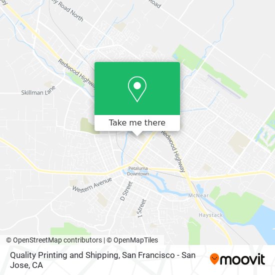 Quality Printing and Shipping map