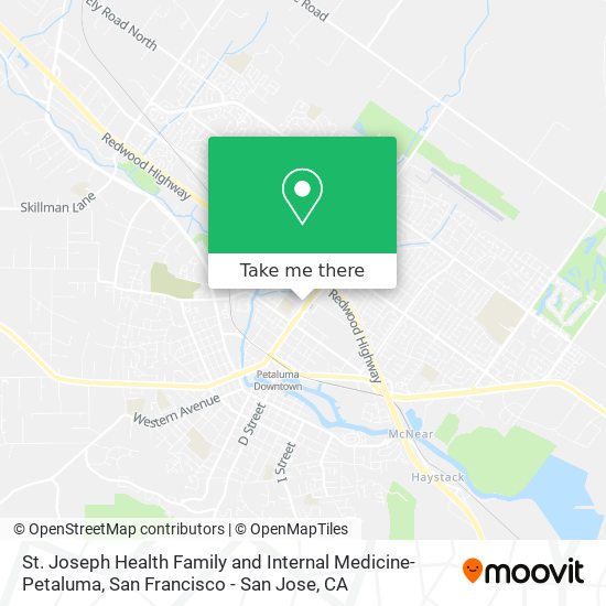 Mapa de St. Joseph Health Family and Internal Medicine-Petaluma