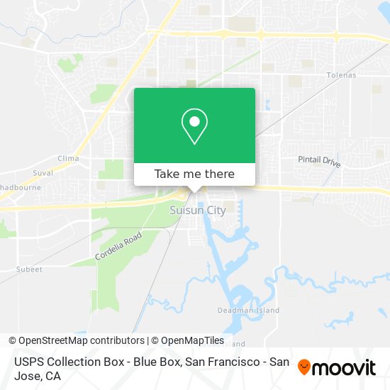 USPS Collection Box - Blue Box map