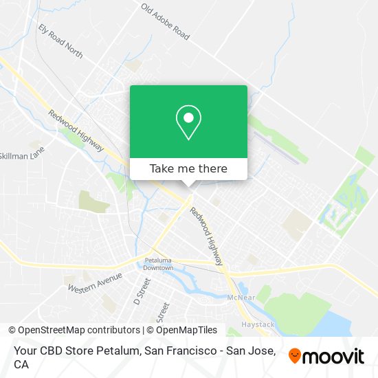 Your CBD Store Petalum map