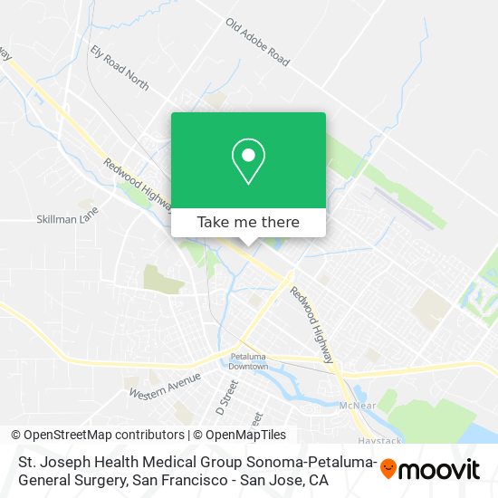 St. Joseph Health Medical Group Sonoma-Petaluma-General Surgery map