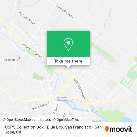 USPS Collection Box - Blue Box map