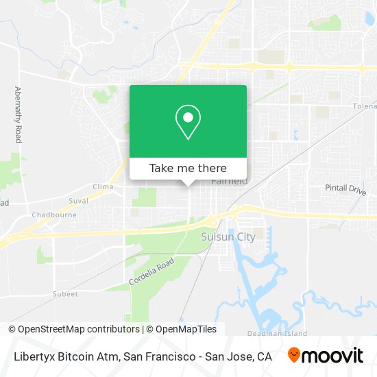 Mapa de Libertyx Bitcoin Atm