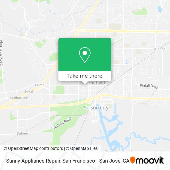 Sunny Appliance Repair map