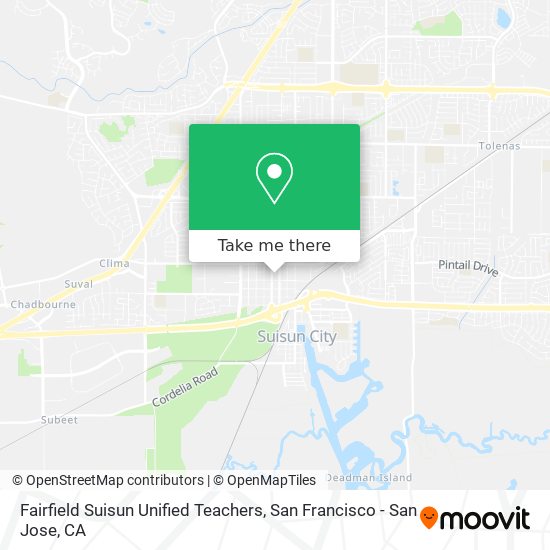 Fairfield Suisun Unified Teachers map