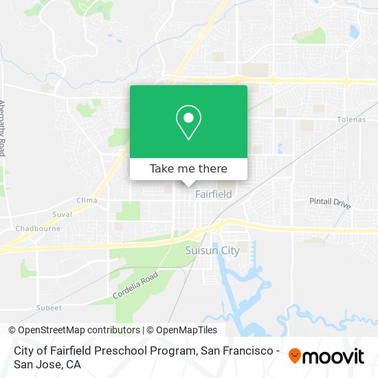 Mapa de City of Fairfield Preschool Program