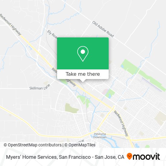 Myers' Home Services map