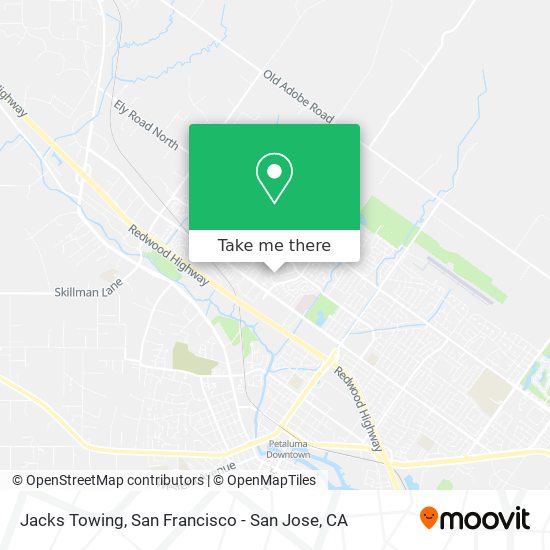 Jacks Towing map