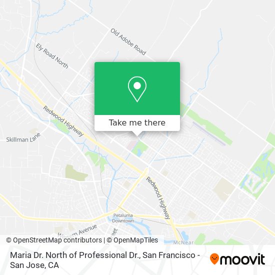 Maria Dr. North of Professional Dr. map