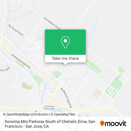 Sonoma Mtn Parkway South of Chehalis Drive map