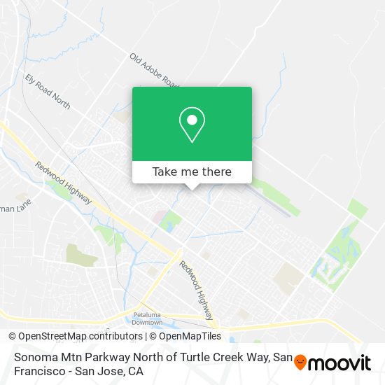 Mapa de Sonoma Mtn Parkway North of Turtle Creek Way