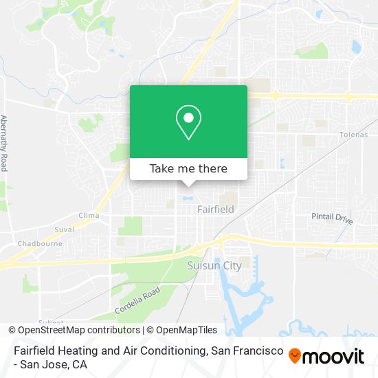 Mapa de Fairfield Heating and Air Conditioning