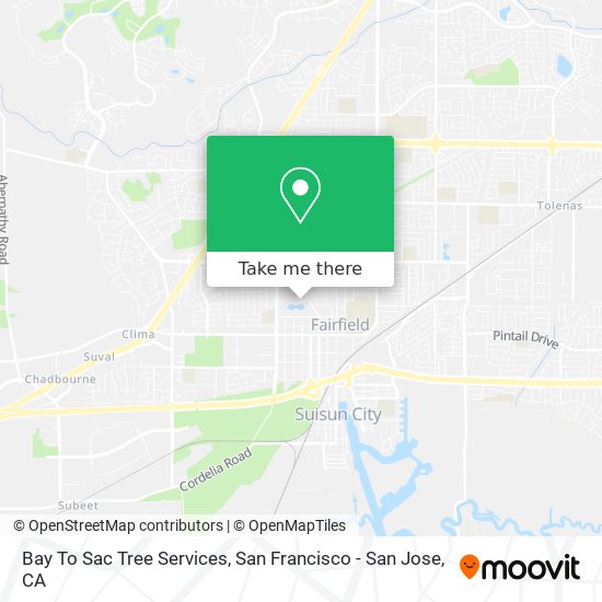 Bay To Sac Tree Services map