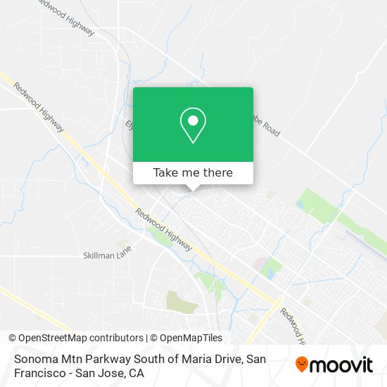 Mapa de Sonoma Mtn Parkway South of Maria Drive