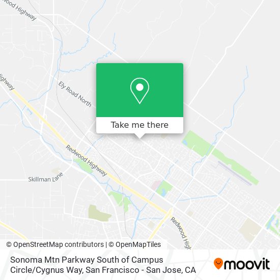 Sonoma Mtn Parkway South of Campus Circle / Cygnus Way map