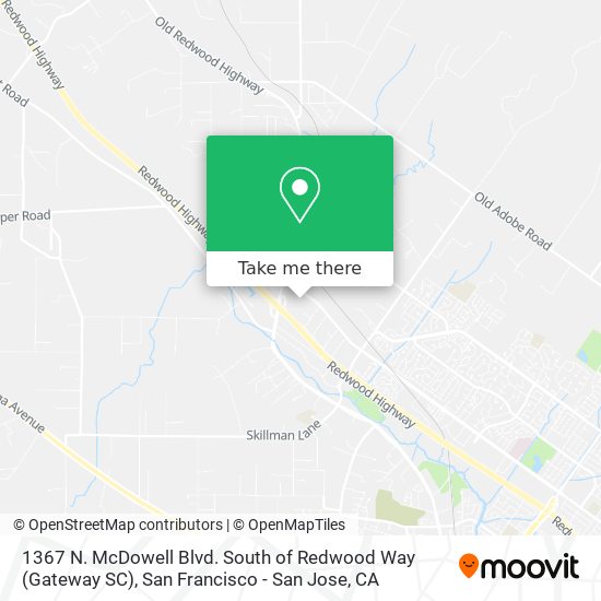 1367 N. McDowell Blvd. South of Redwood Way (Gateway SC) map