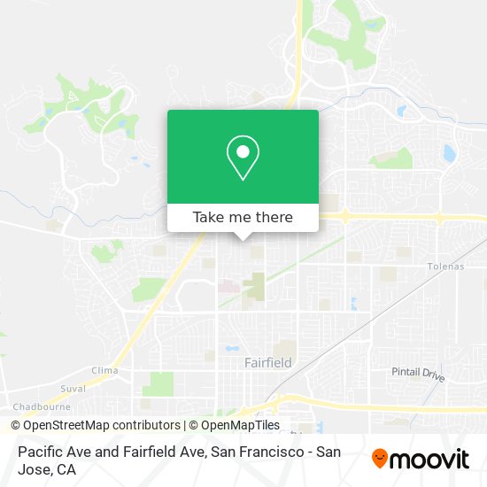 Pacific Ave and Fairfield Ave map