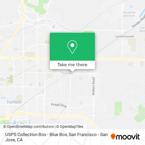 Mapa de USPS Collection Box - Blue Box