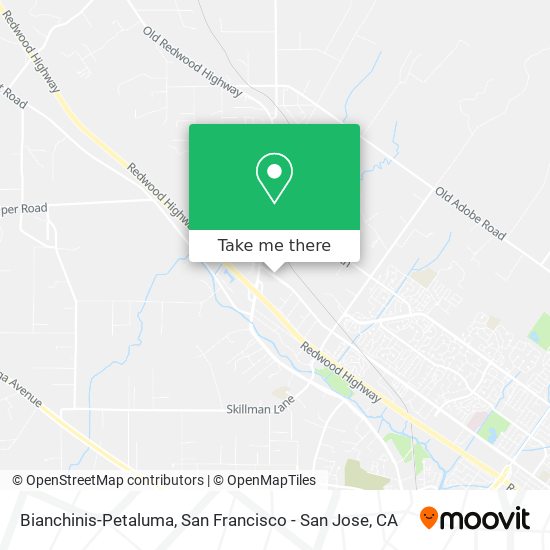 Bianchinis-Petaluma map