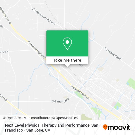Next Level Physical Therapy and Performance map