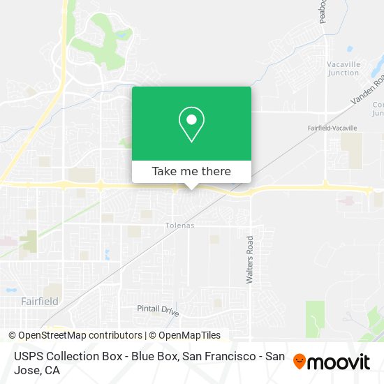 Mapa de USPS Collection Box - Blue Box