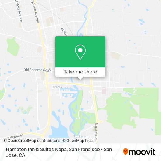 Hampton Inn & Suites Napa map