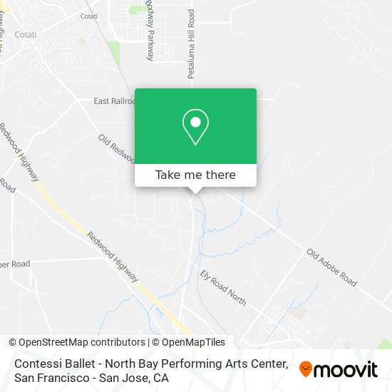 Mapa de Contessi Ballet - North Bay Performing Arts Center