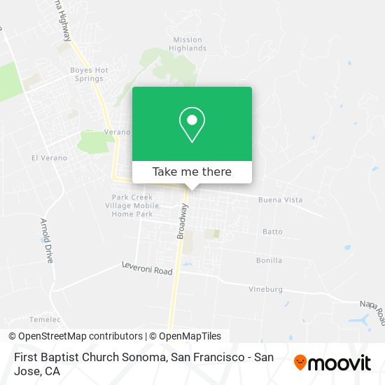 Mapa de First Baptist Church Sonoma