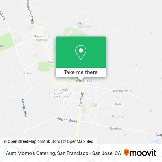 Aunt Momo's Catering map