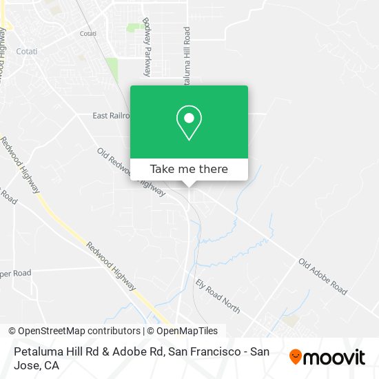 Petaluma Hill Rd & Adobe Rd map