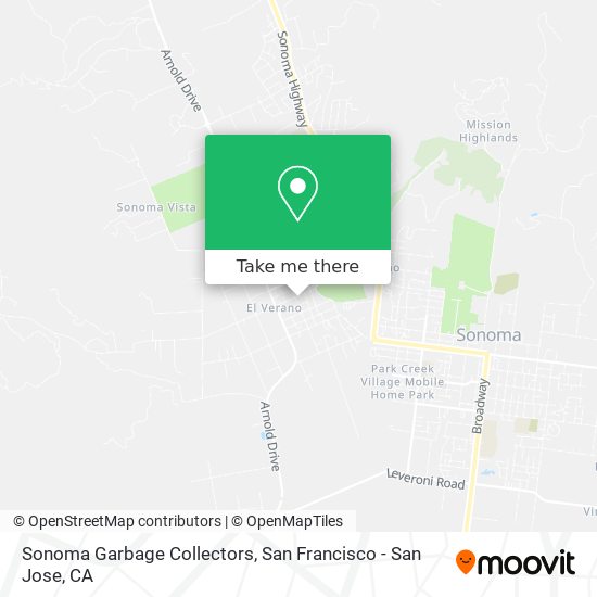 Mapa de Sonoma Garbage Collectors