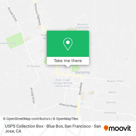 USPS Collection Box - Blue Box map