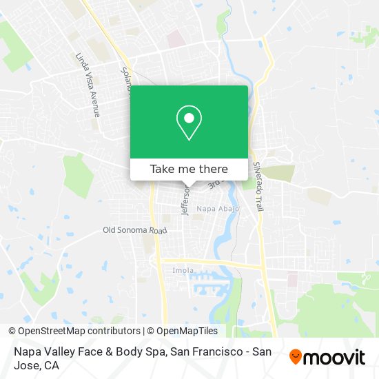 Napa Valley Face & Body Spa map