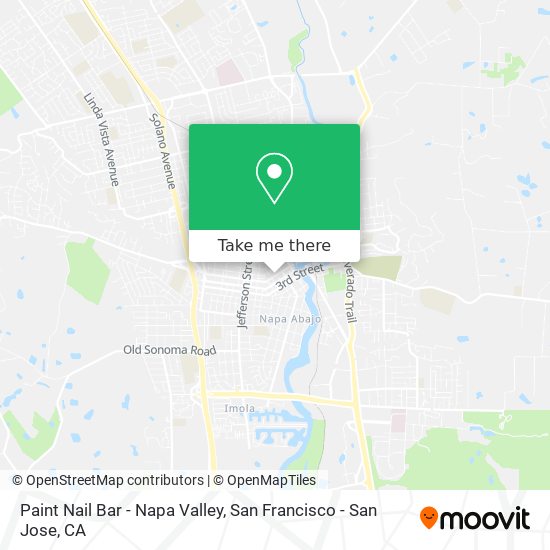 Paint Nail Bar - Napa Valley map